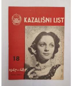 Časopis Kazališni List br. 18/1947.-48.