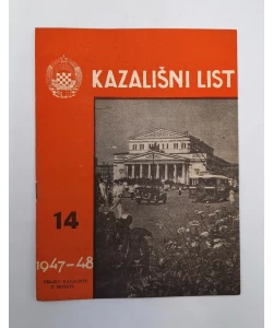 Časopis Kazališni List br. 14/1947.-48.