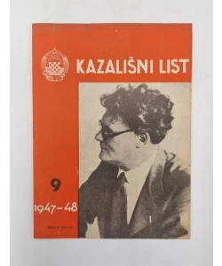 Časopis Kazališni List br. 9/1947.-48.