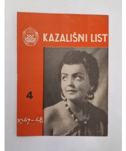 Časopis Kazališni List br. 4/1947.-48.
