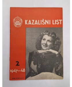 Časopis Kazališni List br. 2/1947.-48.