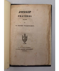 Knjiga Jossip Pravedni autor Petar Vuletić