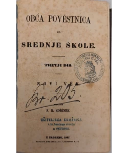 Obća povestnica za srednje škole, tretji dio, Novi věk