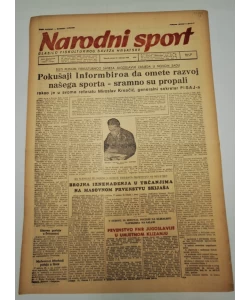 Časopis Narodni sport br. 282/1950.