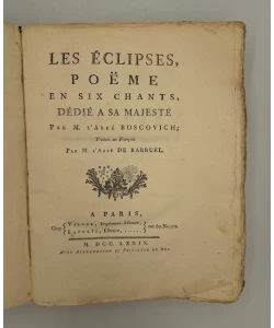 Les Eclipses, Poeme en six chants