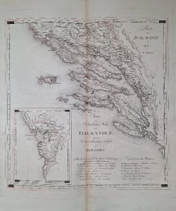 Charte des sudöstlichen Theiles von Dalmatien: mit dem Oesterreichischen Antheile von Albanien
