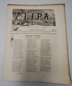 Časopis Hrvatska Lipa br. 35/1875