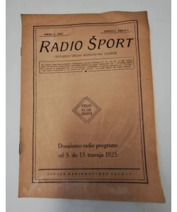 Časopis Radio šport br. 4/1925.