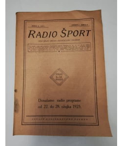 Časopis Radio šport br. 2/1925.