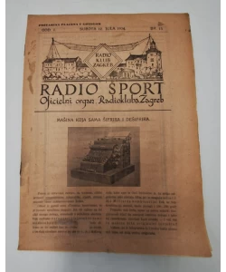 Časopis Radio šport br. 13/1924.