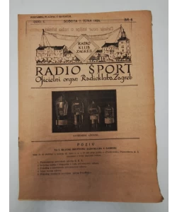 Časopis Radio šport br. 8/1924.