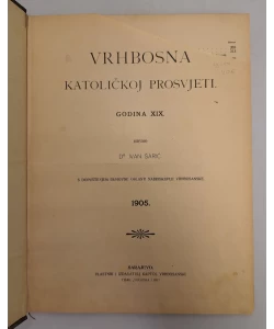 Vrhbosna katoličkoj prosvjeti, godina XIX.