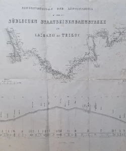 Situationsplan und langenprofil der kaiserl konigl Sudlichen Staatseisenbahn Strecke von Laibach bis Triest