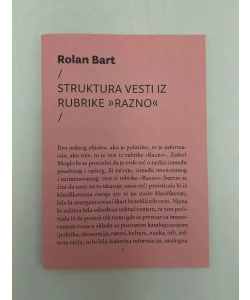 Struktura vesti iz rubrike "razno"