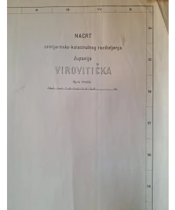 Nacrt zemljarinsko - katastralnog razdieljenja Županije virovitičke