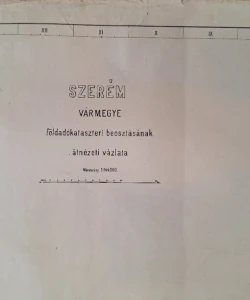 Szerém varmegye földadókataszteri beosztásának átnézeti vázlata = Nacrt zemljarinsko - katastralnog razdieljenja Županije srijemske