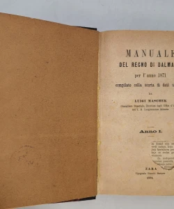 Manuale del regno di Dalmazia per l'anno 1871/1872/1873