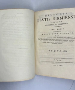 Historia pestis Sirmiensis annorum MDCCXCV et MDCCXCVI