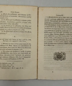 Degli altari e della loro Consacrazione, esecrazione e violazione come pure se le Reliquie siene necessarie nella Consacrazione degli Altari