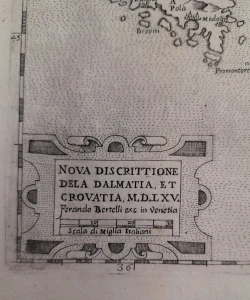 Nova discrittione dela Dalmatia et Crovatia Ferando Bertelli