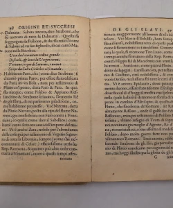 Della origine et successi de gli Slaui oratione, Venice, Aldo II Manuzio, 1594.