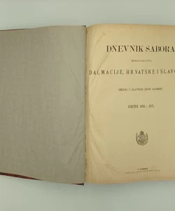 Dnevnik sabora trojedne kraljevine Dalmacije, Hrvatske i Slavonije godine 1868-1871